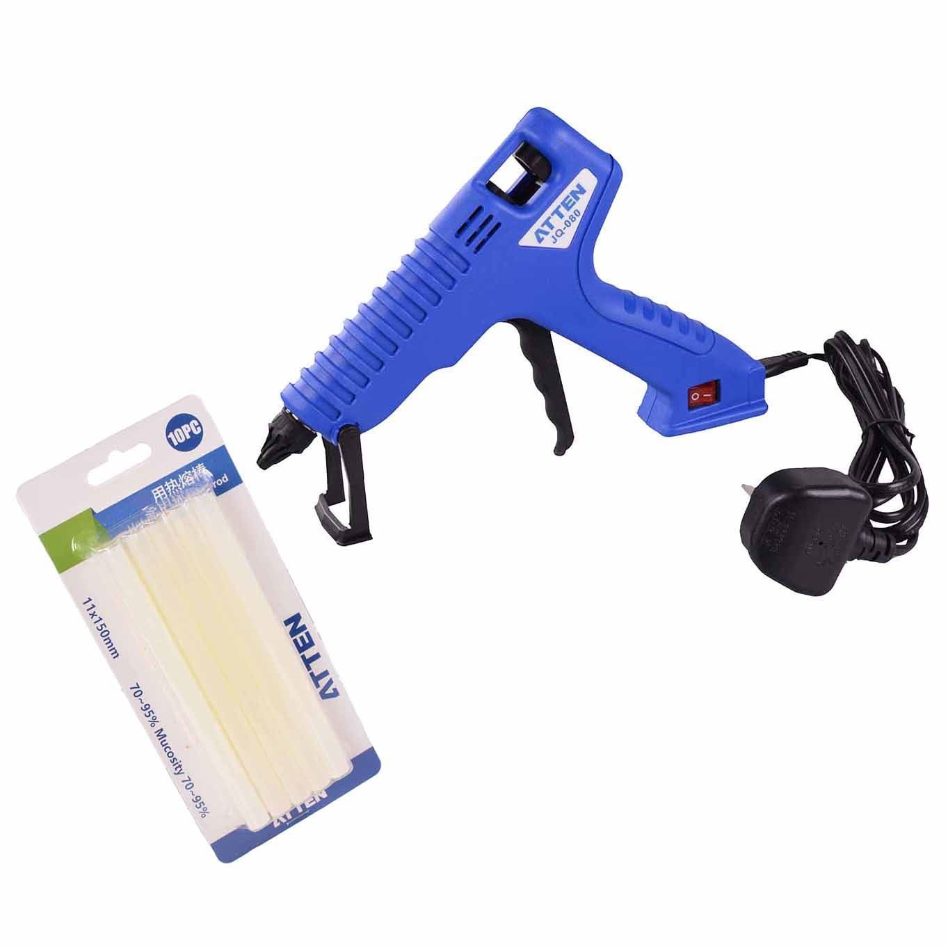 Atten JQ-080 Hot Glue Gun 80W with Glue Sticks
