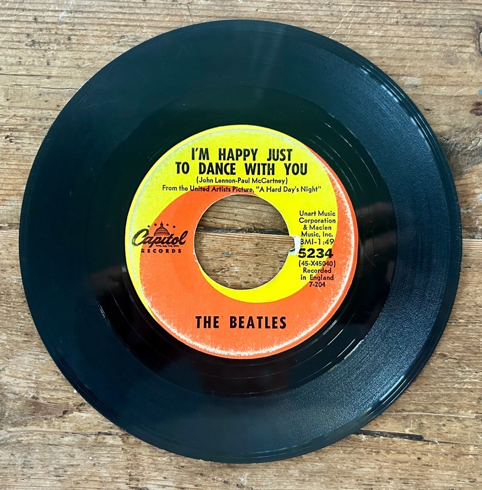 VINTAGE 1964 Beatles US 45 Capitol Swirl 5234 