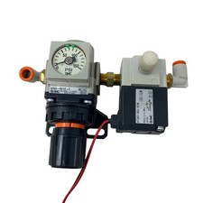 SMC AR20-N01E-Z Pneumatic Pressure Regulator with VT307-5G1-01N Solenoid Valve