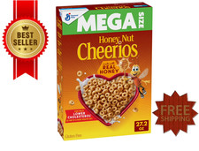 Honey Nut Cheerios, Heart Healthy Gluten Free Breakfast Cereal, Mega Size, 27.2.