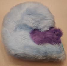 Purple and blue fursuit curled tail