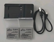 Camera Battery Digital Charger Model BC-LED1C W/ 2 Batteries.