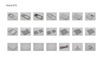 Original Nokia E70 Ersatzteile | Cover |  Flip Module | Keypad | Battery NEU