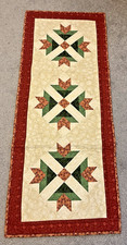 Hand Made Quilted Table Runner/ Topper 16" x 38.5" Multicolors