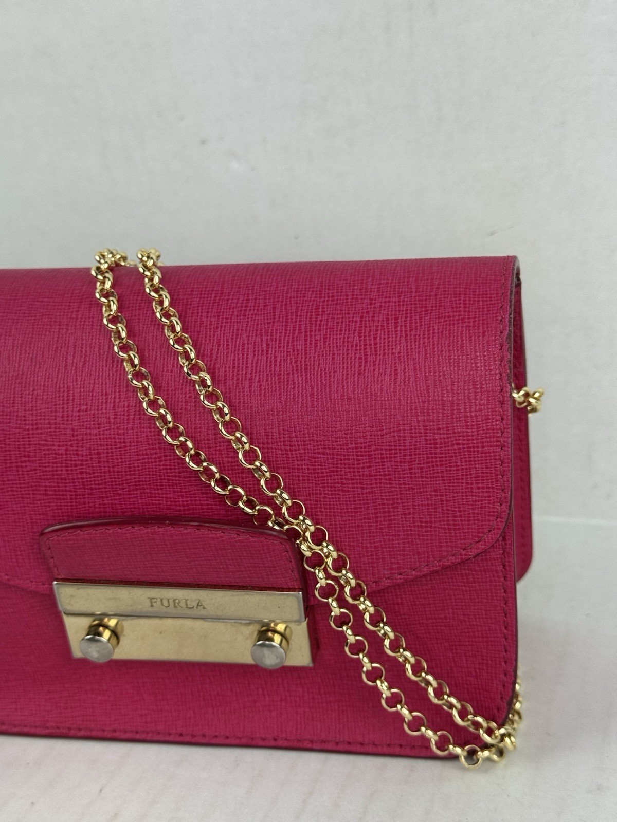 FURLA Shoulder Bag Solid PNK Soft Leather  Mini C… - image 3