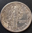 Frosty 1935 D Mercury Silver Dime FB Full Split Bands MS Uncirculated