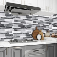 Peel and Stick Brick Kitchen Backsplash Self-Adhesive Wall Tile Stone 10Pcs 12in