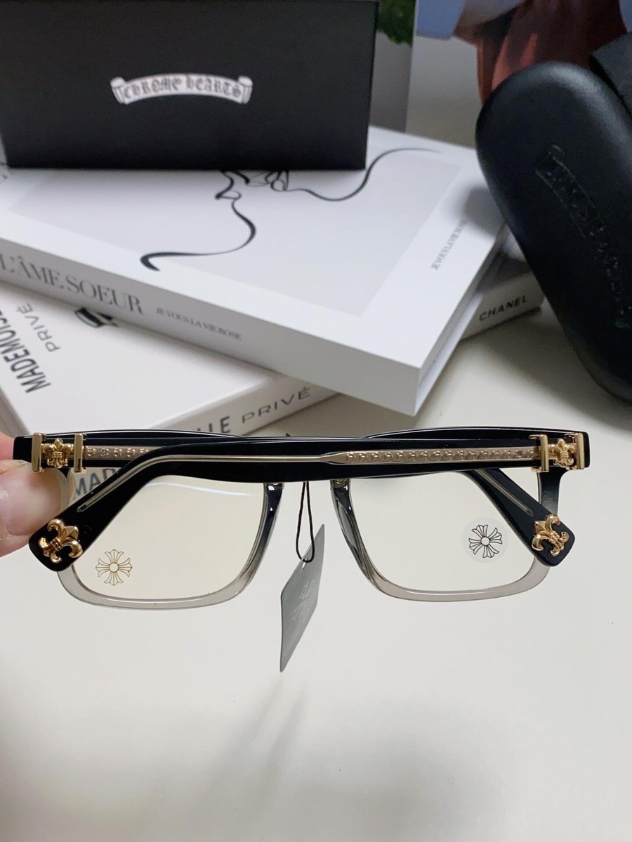 Chrome Hearts Classic Black-and-White Gradient Frame Clear Lenses 