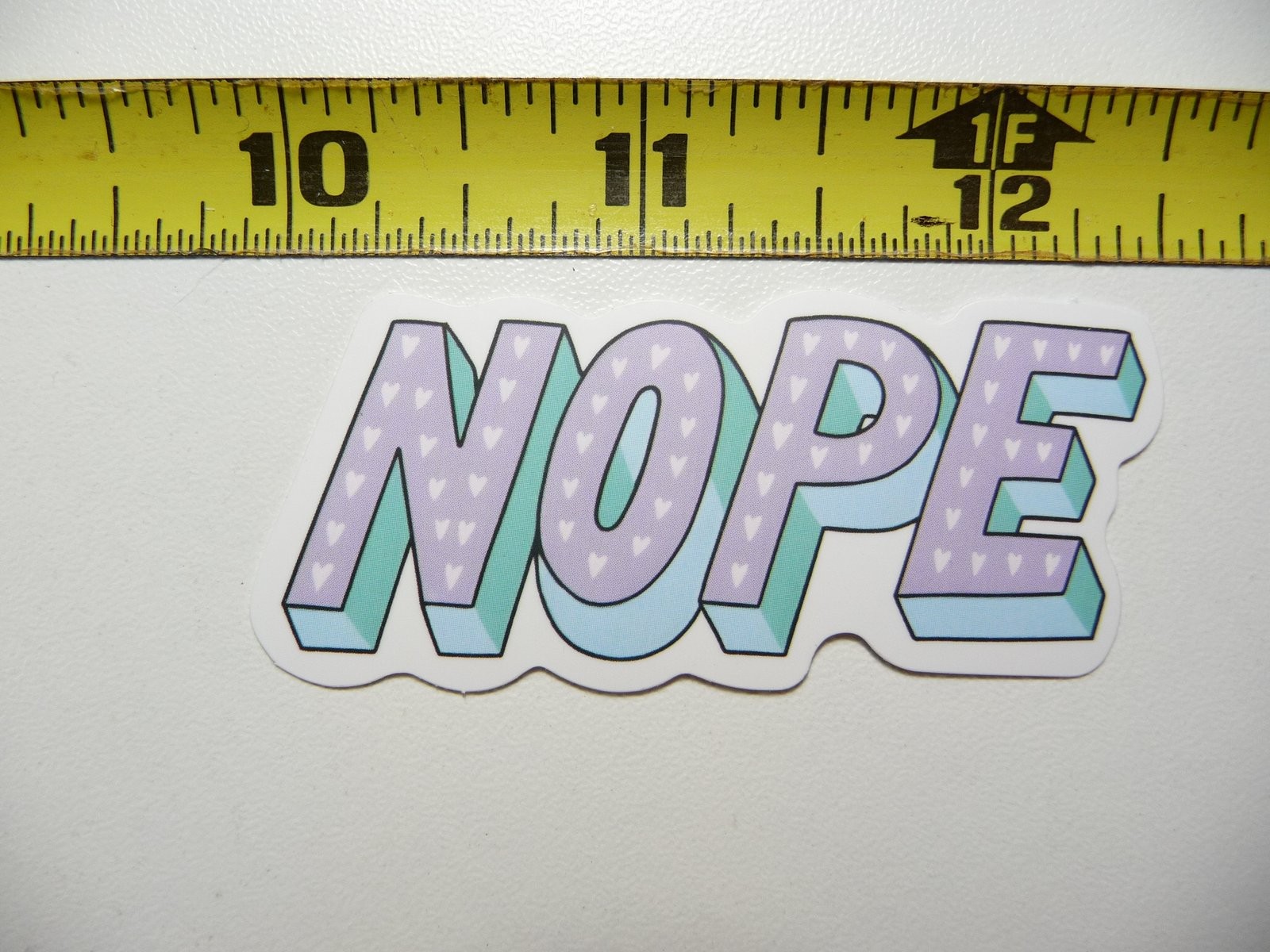 Sarcastic Nope Hearts Sticker Decal Funny Novelty Vinyl