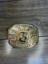 Vintage 1986 Statue of Liberty 100 Years Belt Buckle Gold Tone Centennial USA