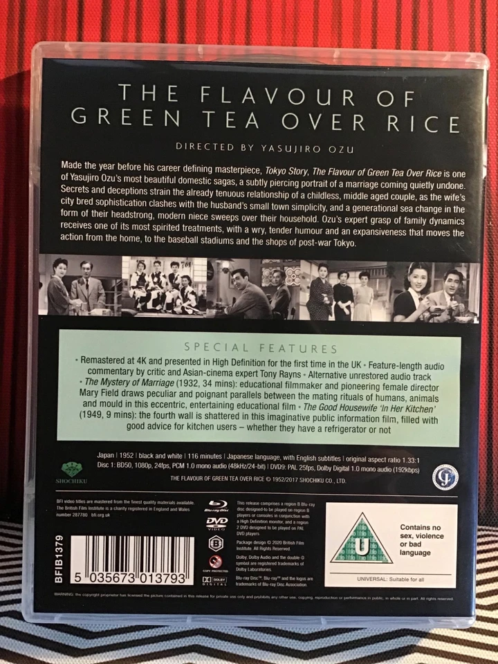 THE FLAVOUR OF GREEN TEA OVER ICE (Blu-ray & DVD) BFI. Yasujiro Ozu - Image 2 of 4