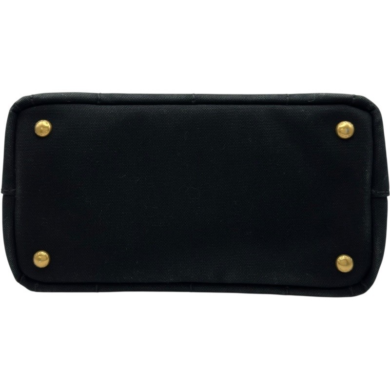 PRADA Canapa Mini 1BG439 Black Gold Hardware Canvas Shoulder Bag Ladies Used fro thumbnail 4