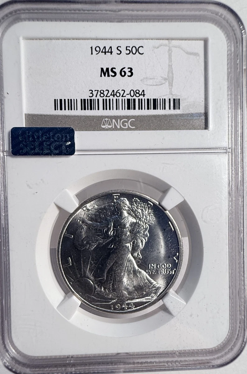MS 63 Graded 1944 Year Liberty Walking Half Dollars (1916-1947