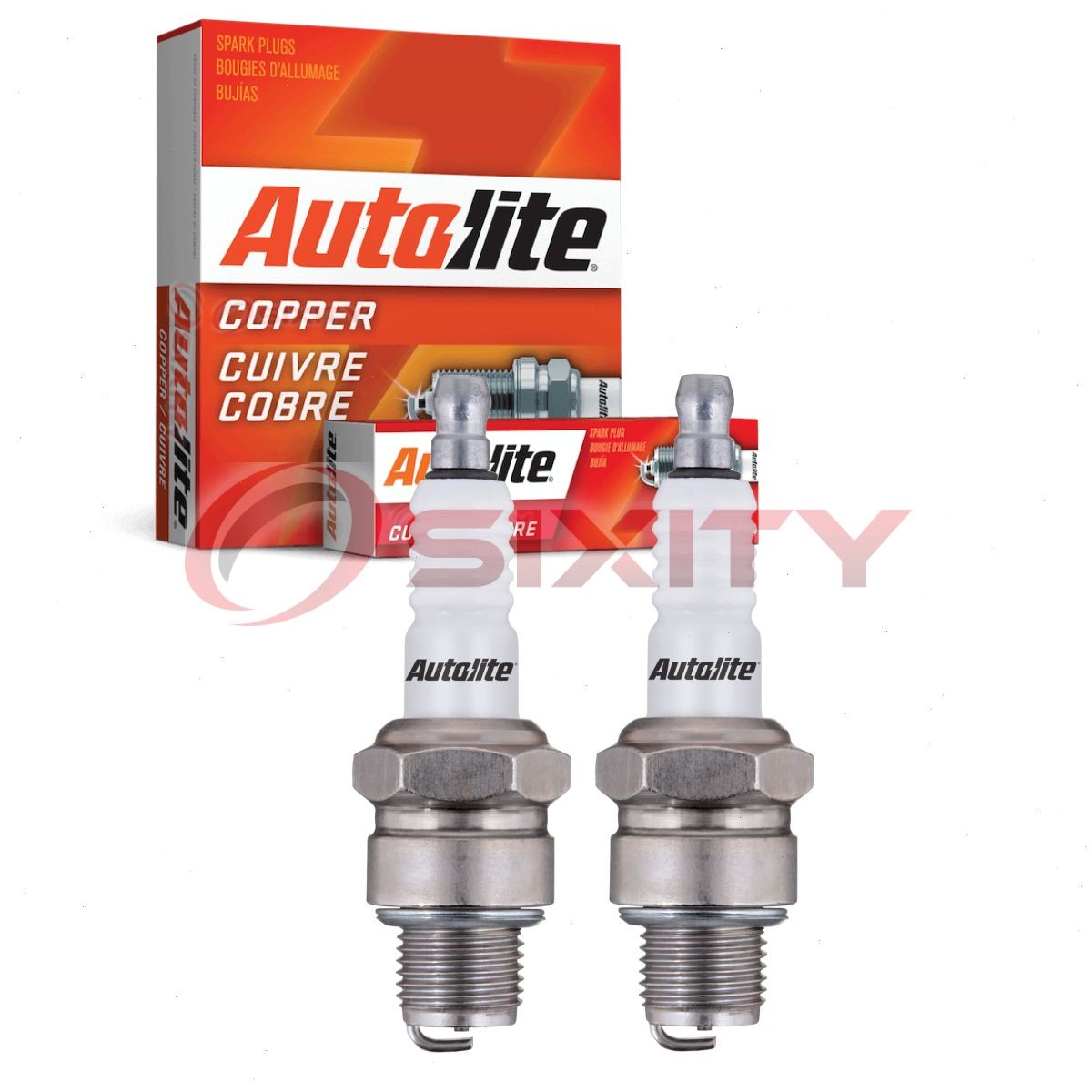 2 pc Autolite Copper Core Spark Plugs for 1956-1959 Berkeley 328 0.3L L2 ov