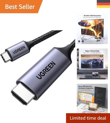 USB-C HDMI Kabel 4K 60Hz - Geflochten Aluminium für maximale Haltbarkeit