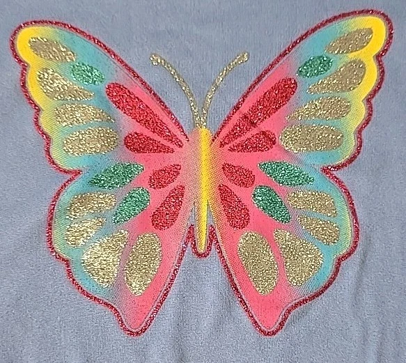 Vestido de fiesta Extremely Me Girls 4 pequeño S azul periwinkle mariposas  Foto 3 de 4