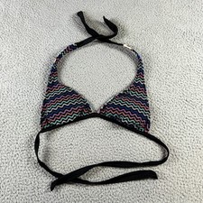 Unbranded Multicolor S Tropical Geometric Reversible Padded Bikini Top