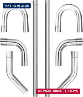 2'' Stainless Steel Custom Exhaust Kit Tubing Mandrel Bend Pipe Elbow Straight Pi