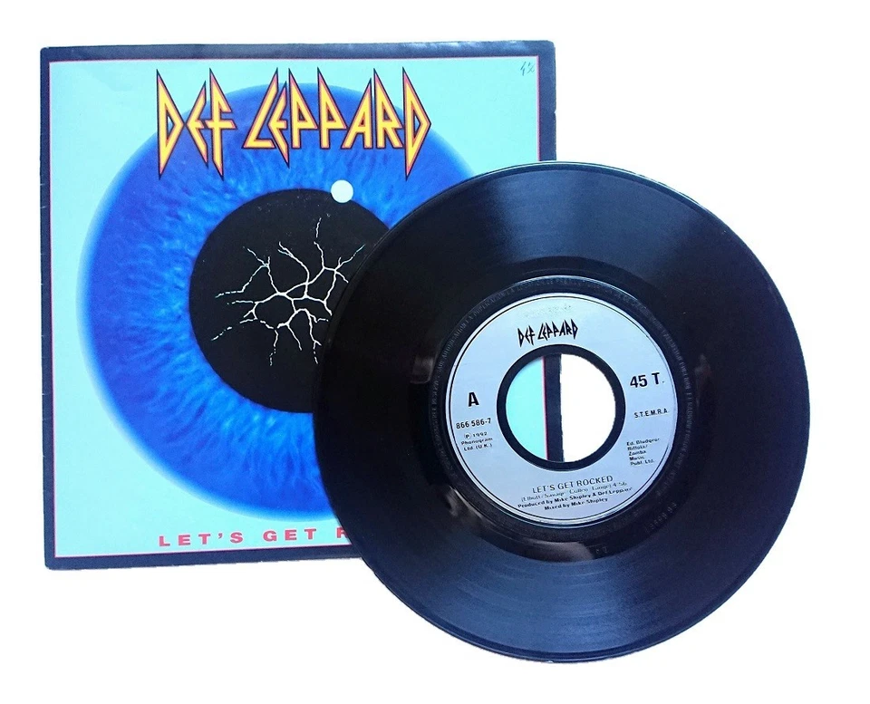 DEF LEPPARD - Let's Get Rocked - Vinyl Single + Poster - Ltd. Original 1992 - Photo 3/4