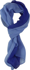 Long Chiffon Sheer Scarf Gradient Shaded Colors Lightweight Scarf For Womens