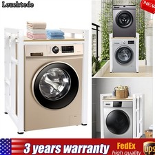Adjustable Washer and Dryer Storage Shelf Organizer Rack Washer and Dryer Rack