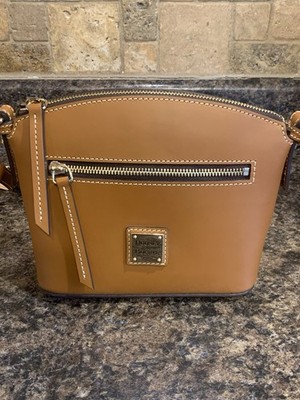 Dooney And Bourke Small Beacon Brown Crossbody Ticking Striped Liner 