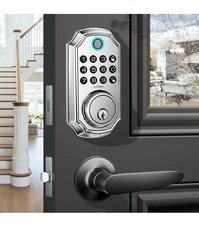 Keyless Entry Door Lock with Handle Set, App Control with Keypad Deadblot wit...