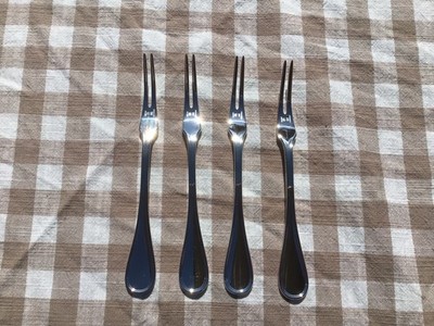 Versilberte Meeresfrüchte Gabel 4er Set Christofle Albi