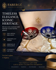 Faberge Odessa cut to clear crystal red/blue martini set in presentation box — photo 1