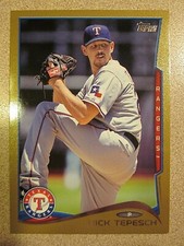 2014 TOPPS UPDATE #US-124 NICK TEPESCH GOLD BORDER TEXAS RANGERS 1765/2014