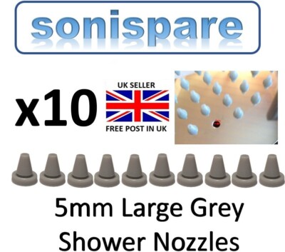 10 x GROSSER Duschkopf Gummi Silikon Düse Nippel Ersatz Wasser 5mm Loch