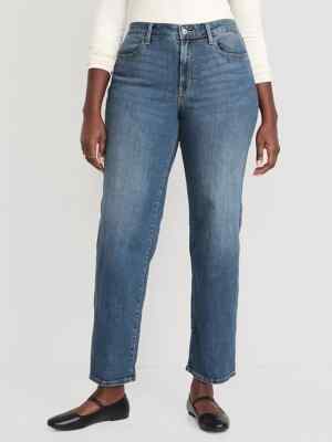 Old Navy High Rise Wow Loose Jeans Womens 12 Petite Blue Medium Wash  Stretch NEW