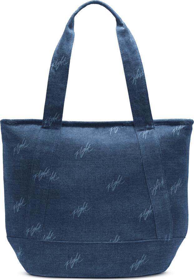 Air Jordan Flight Denim Blue 38L Tote Travel School Shopping Bag