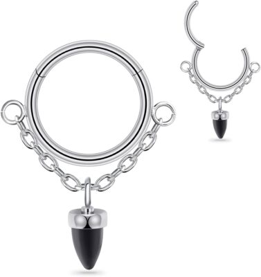 Devil Angel Bat Nose Septum Rings Earring Stainless Steel Piercing
