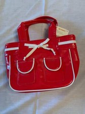 Gymboree Wish You Were Here Shiny Red Tote Purse NWT