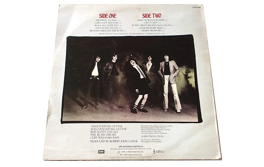 AC/DC Highway To Hell Vinyl LP Record New Zealand N.Z. 1979 Pressing EX- OOP - Image 4 of 4