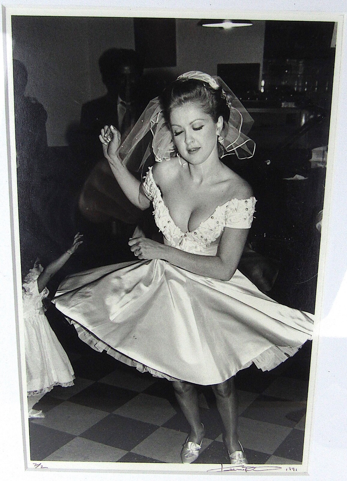 RARE Cyndi Lauper Dancing At Wedding Signed Photo Kevin Dornan