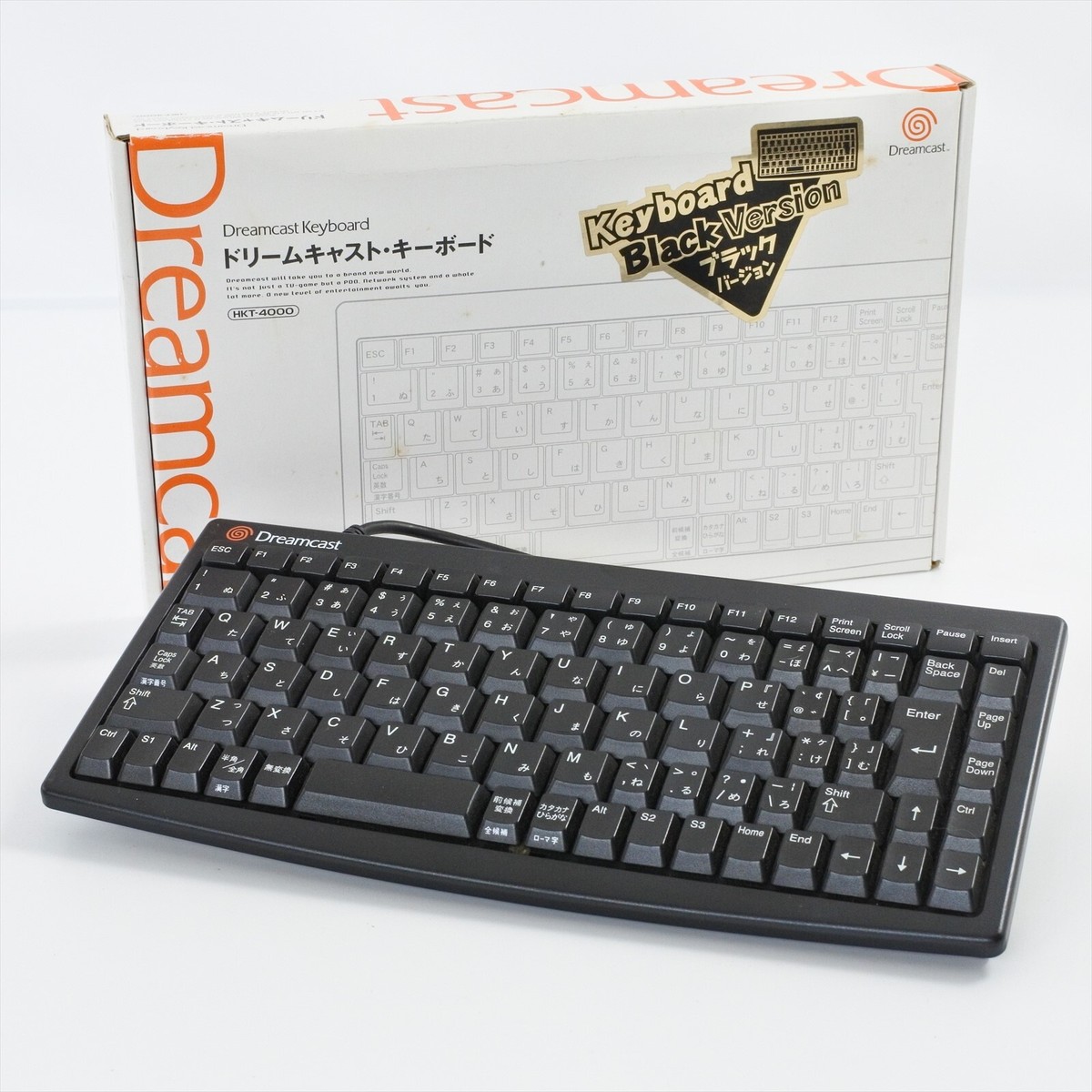 Dreamcast Official KEYBOARD BLACK Version HKT-4000 Tested SEGA