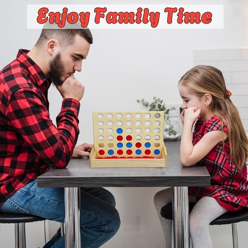 Wooden Jumbo Games Connect 4 Large Outdoor Games Yard Big Huge Lawn Foldable - Picture 3 of 8