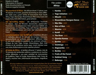 VARIOUS ARTISTS MASTER DRUMMERS OF AFRICA, VOL. 2: UBUNTU NEW CD