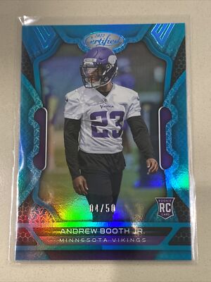 ANDREW BOOTH JR. /50 TEAL Mirror 2022 Panini Certified #146 ROOKIE Vikings RC