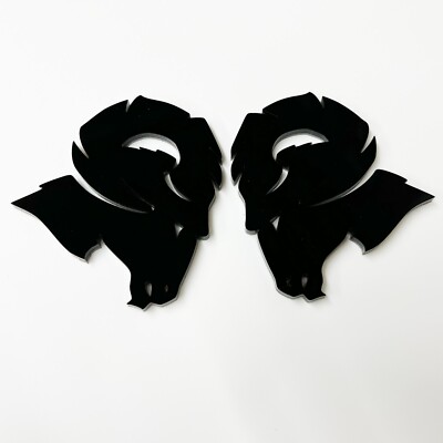 Gloss BLACK Emblem for Dodge Ram 1500 2500 3500 Fender badge Hellcat Style Head