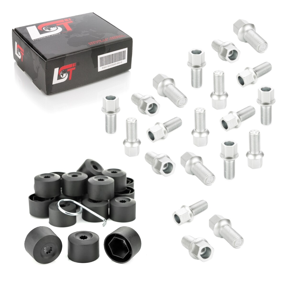 20X Wheel Bolt Caps Set Ball Seat M14X1.5X27 For VW POLO 9N 6R AW1