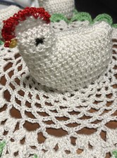 Handmade Crocheted Chickens Mama Chicken With Her Adorable Little Chicks 