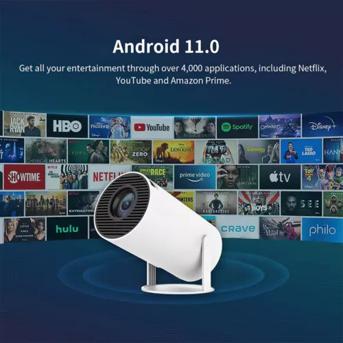 Mini Theater HDMI Projector For Android 11 Portable 2.4G+5G Wifi Bluetooth Home - Picture 3 of 14