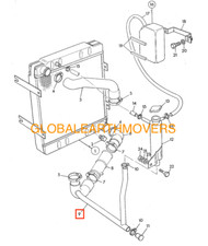 JCB PARTS - WATER HOSE BOTTOM (PART NO. 834/00263)