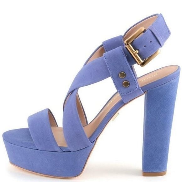 American Express Blue suede Pour La Victoire platforms display picture 1