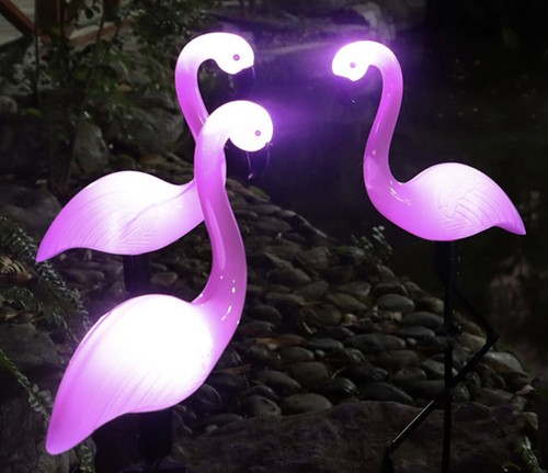 3 Stück Solarlampe Flamingo Gartenstecker Solar Beleuchtung Gartenstecker Deko - Bild 7 von 13