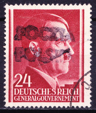 PL 025 Poland Polen Polska Hitler Konskie local issue Fi 4 used expertised