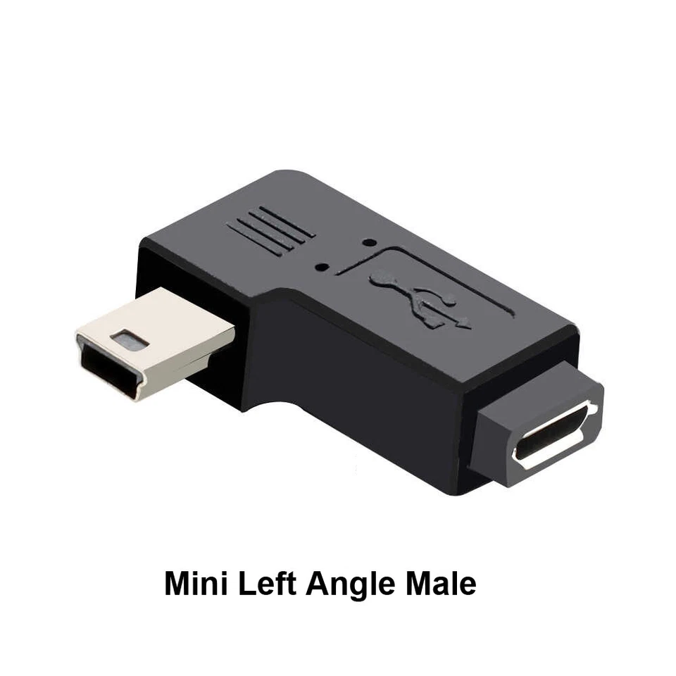 Mini USB to Micro USB Adapter Converter Type-C to Micro Left / Right Angle Male - Image 3 of 4